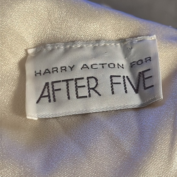 Harry Acton for After Five Vintage embellished draped back ivory gown maxi dress - Picture 8 of 12